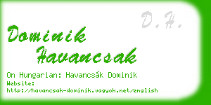 dominik havancsak business card